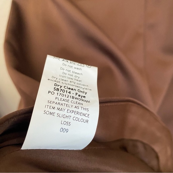 House of CB Faye Satin Pleated Midi Dress Size XS brown $269 NWOT - Picture 14 of 14